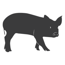 Silueta de pezuña de oreja de cerdo hocico Diseño PNG