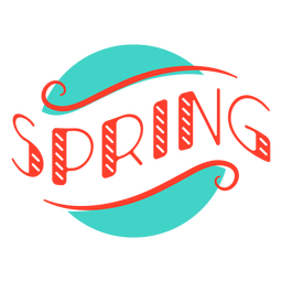 Insignia de círculo de primavera Diseño PNG