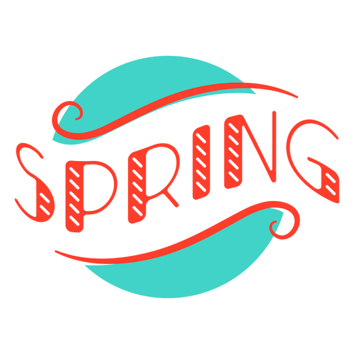 Emblema do círculo da primavera Desenho PNG