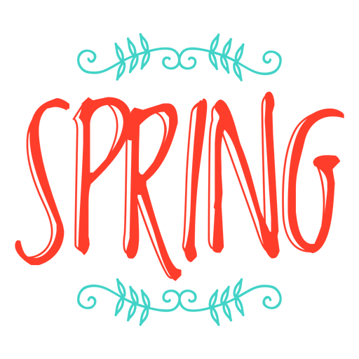 Frühlingsmonogramm-Aufkleberabzeichen PNG-Design