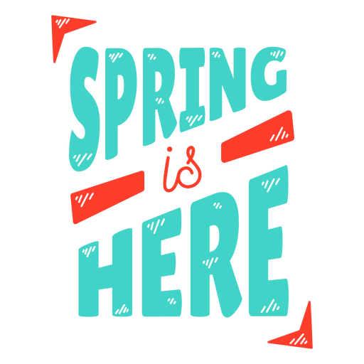 Spring spring is here sticker badge