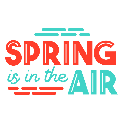 Frühling Frühling ist im Luftstreifenabzeichen PNG-Design