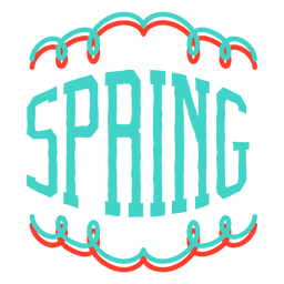 Insignia de etiqueta de viñeta de primavera Diseño PNG