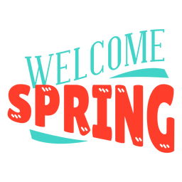 Insignia de primavera de bienvenida de primavera Diseño PNG