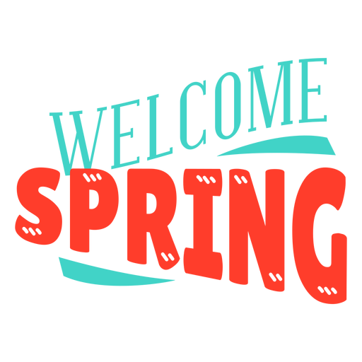 Insignia de primavera de bienvenida de primavera Diseño PNG