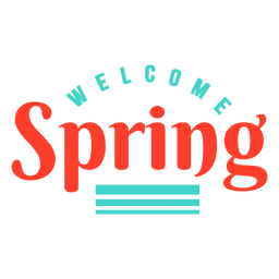 Spring welcome spring stripe badge PNG Design