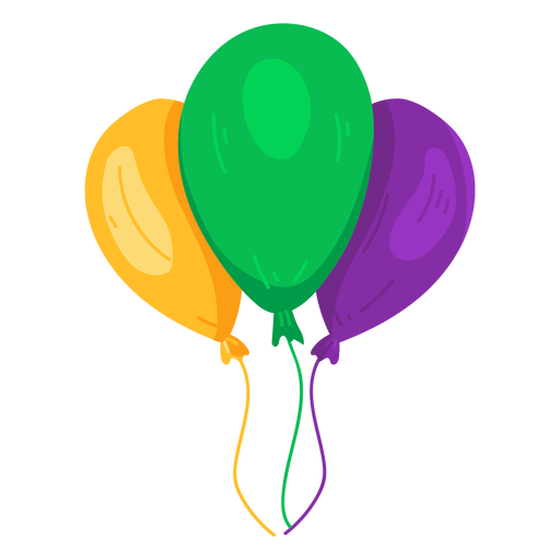 String Balloon Three Flat PNG & SVG Design For T-Shirts
