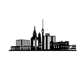 Stuttgarter Deutschland Gebäude Silhouette PNG-Design