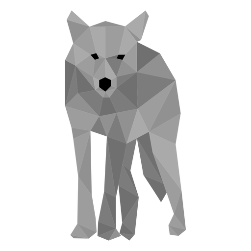 Tail wolf predator low poly PNG Design