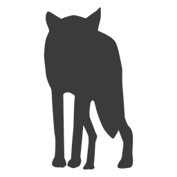 Silueta de depredador lobo cola Diseño PNG