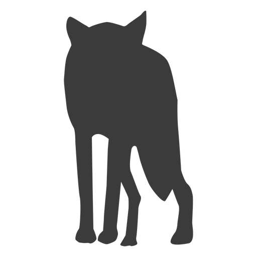 Silhueta de predador de lobo de cauda Desenho PNG