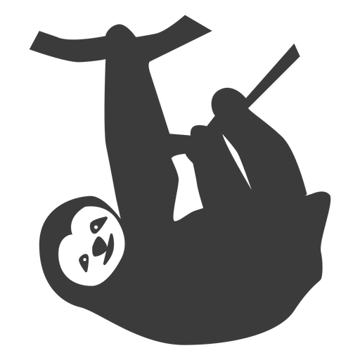 Baum Faultier Zweig Silhouette - Transparenter PNG und SVG-Vektor