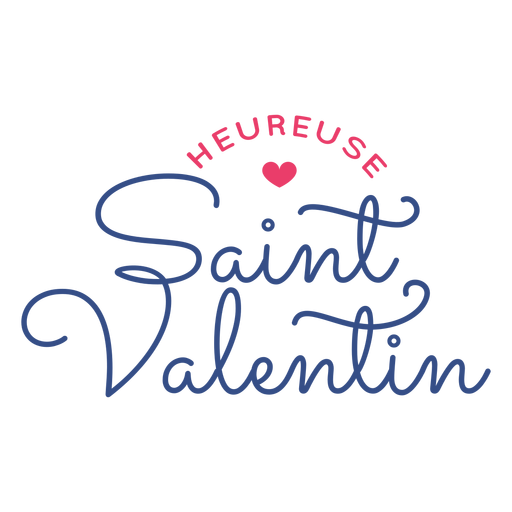 Valentine french heureuse saint valentin heart badge sticker