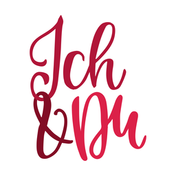 Autocolante de emblema de Valentine alemão ich & du Desenho PNG