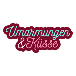 Adesivo de emblema alemão de umarmungen e kusse dos namorados Desenho PNG