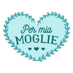 Adesivo de distintivo de Valentine italiano por mio marito Desenho PNG