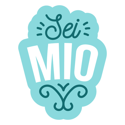 Valentine italian sei mio badge sticker PNG Design