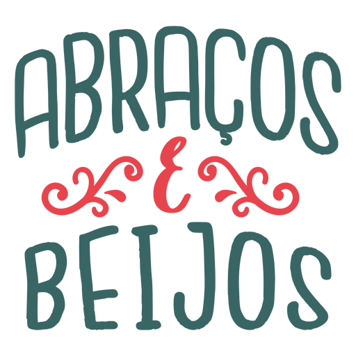 Valentine portuguese abraços & beigos badge sticker PNG Design