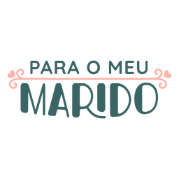 Autocolante de distintivo dos namorados português para o meu marido Desenho PNG