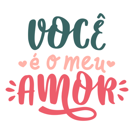 Valentine portugiesischen voce eo meu amor Abzeichen Aufkleber PNG-Design