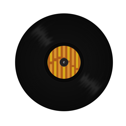 Vinyl record stripe illustration PNG Design