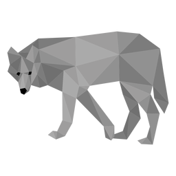 Cauda de predador de lobo baixo poli Desenho PNG