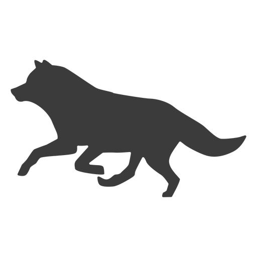 Wolf predator tail silhouette
