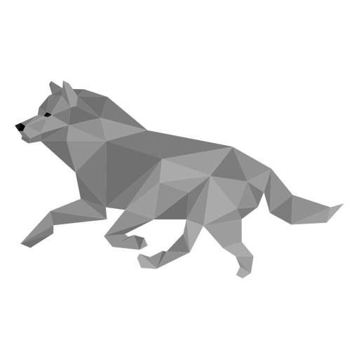 Wolf tail predator low poly PNG Design