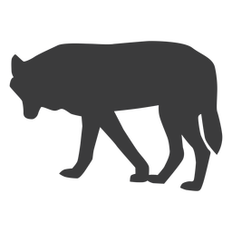 Wolf tail predator silhouette PNG Design