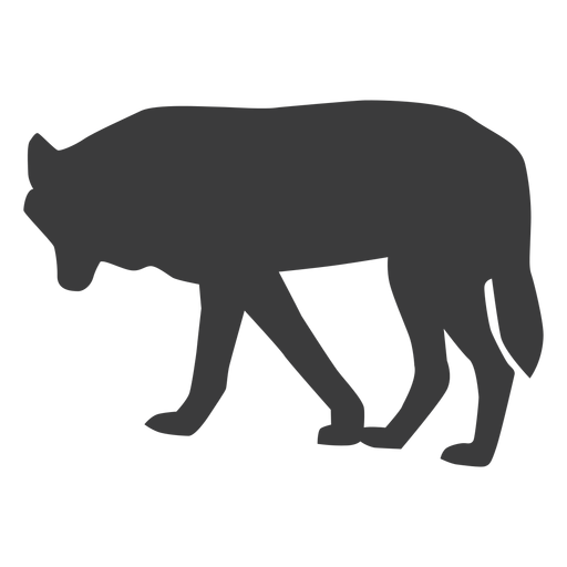 Silhueta de predador de cauda de lobo Desenho PNG