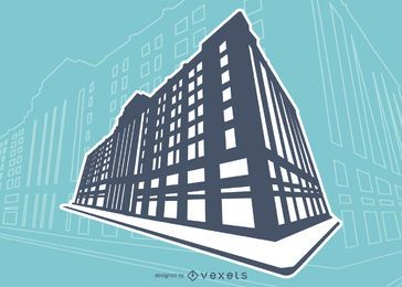Edificio silueta ilustración Edificio silueta ilustración