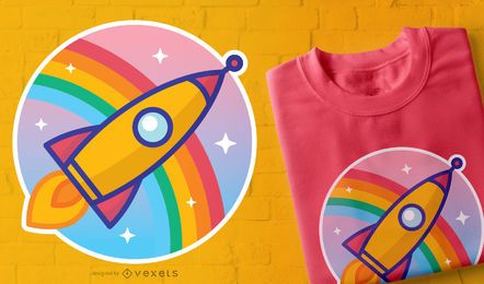 Cartoon Rocket T-Shirt Design Cartoon Rocket T-Shirt Design