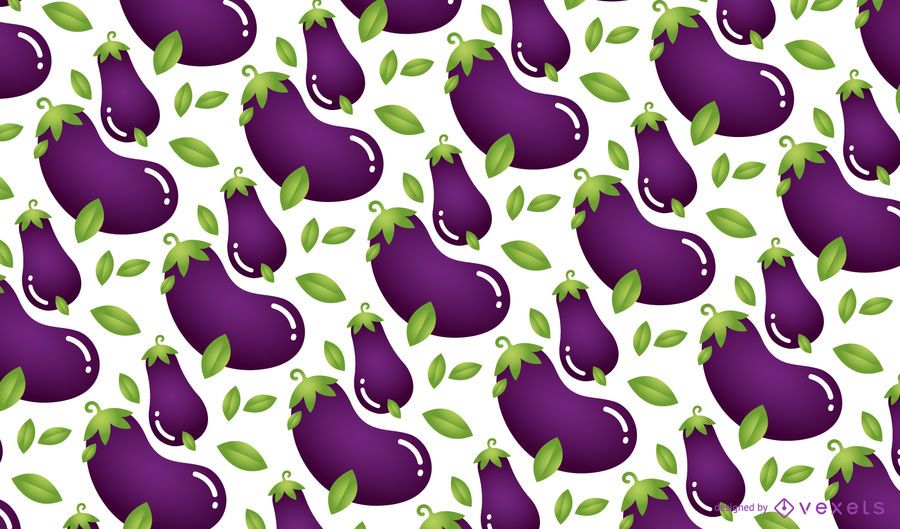 Eggplant Pattern Design Eggplant Pattern Design