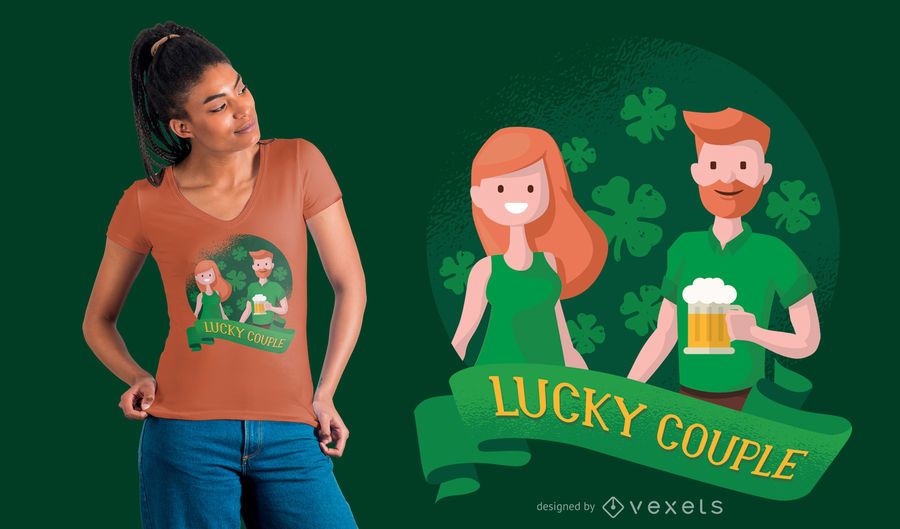 Lucky Couple T-Shirt Design Lucky Couple T-Shirt Design