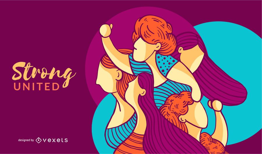 Ilustração de mulheres fortes Ilustração de mulheres fortes