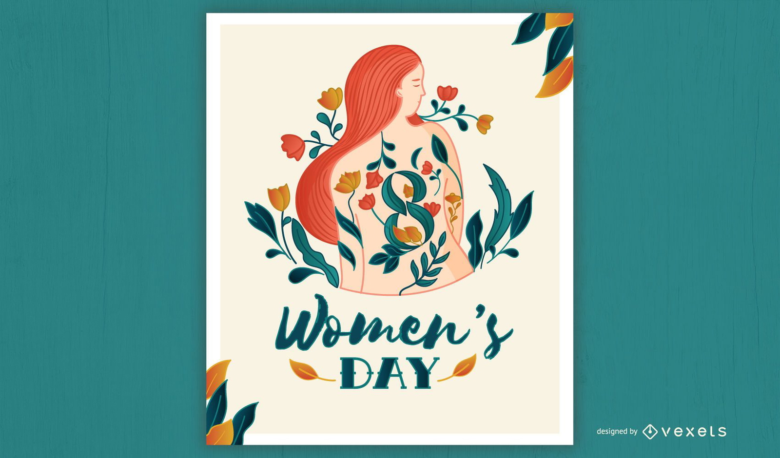 Design de Cartaz Ilustração do Dia da Mulher