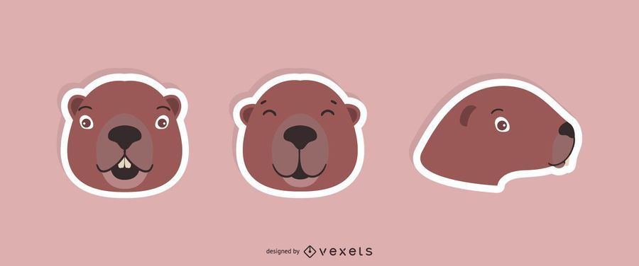 Beaver Sticker Set Beaver Sticker Set