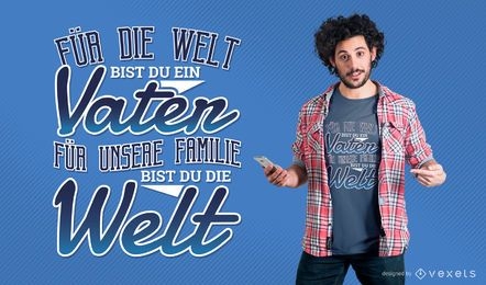 Design de camisetas alemãs para o dia dos pais