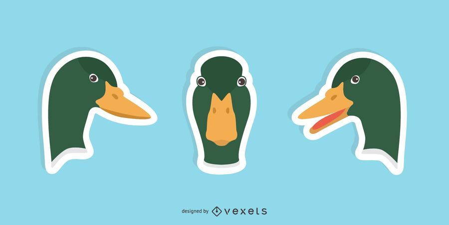 Duck Sticker Design Set Duck Sticker Design Set