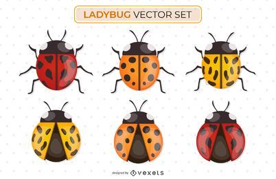 Ladybug vector set Ladybug vector set