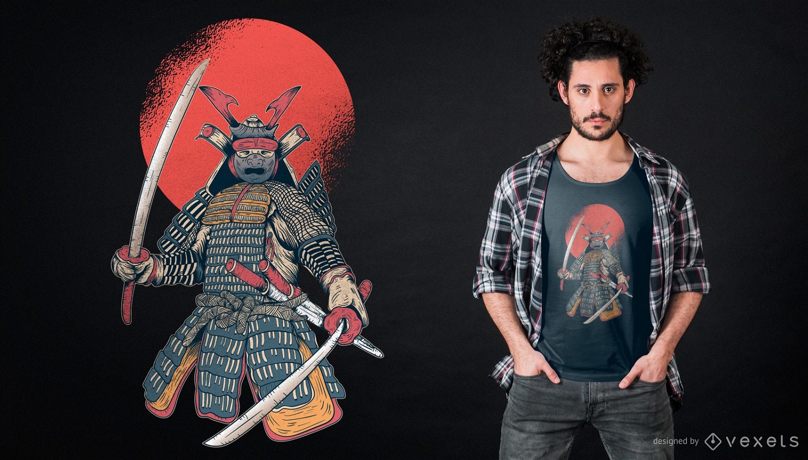 Samurai t-shirt design