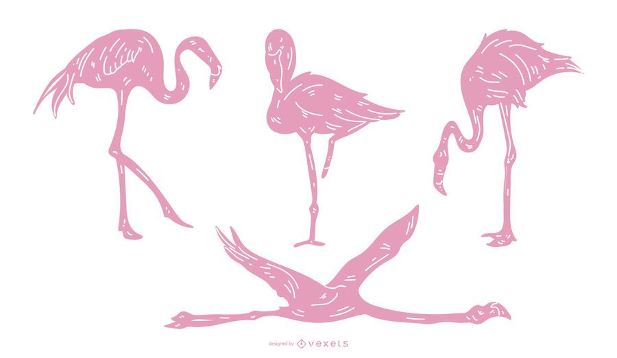 Pink Flemish Detailed Silhouette Set Pink Flemish Detailed Silhouette Set