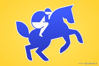 Horse Rider Flat Design Horse Rider Flat Design
