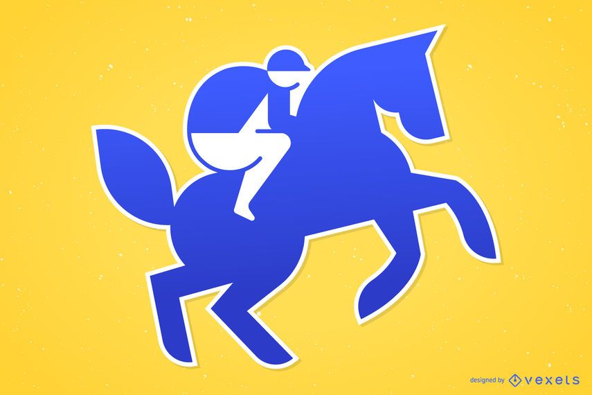 Horse Rider Flat Design Horse Rider Flat Design