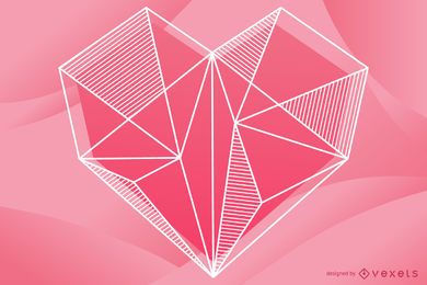 Geometric Heart Illustration Design Geometric Heart Illustration Design