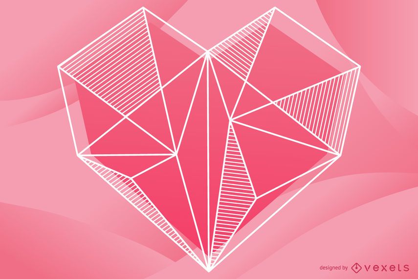 Diseño geométrico del ejemplo del corazón Diseño geométrico del ejemplo del corazón