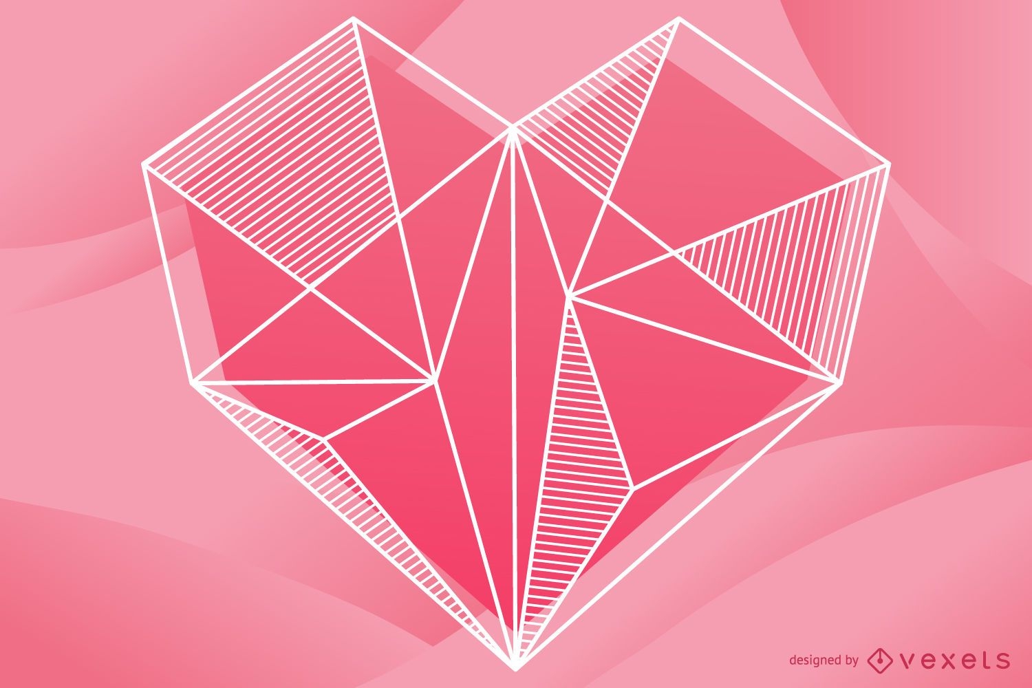 Geometrisches Herz Illustration Design