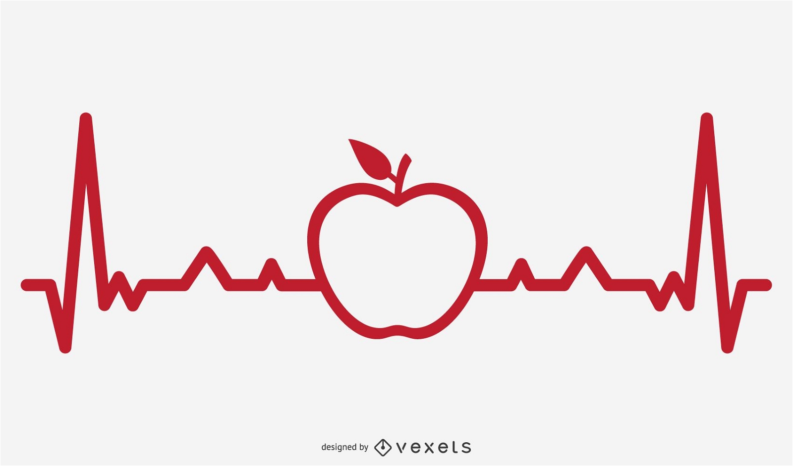 Ilustración de línea de latido de Apple
