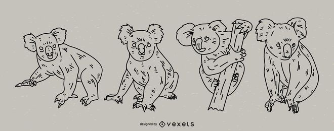 Koala Stroke Style Set