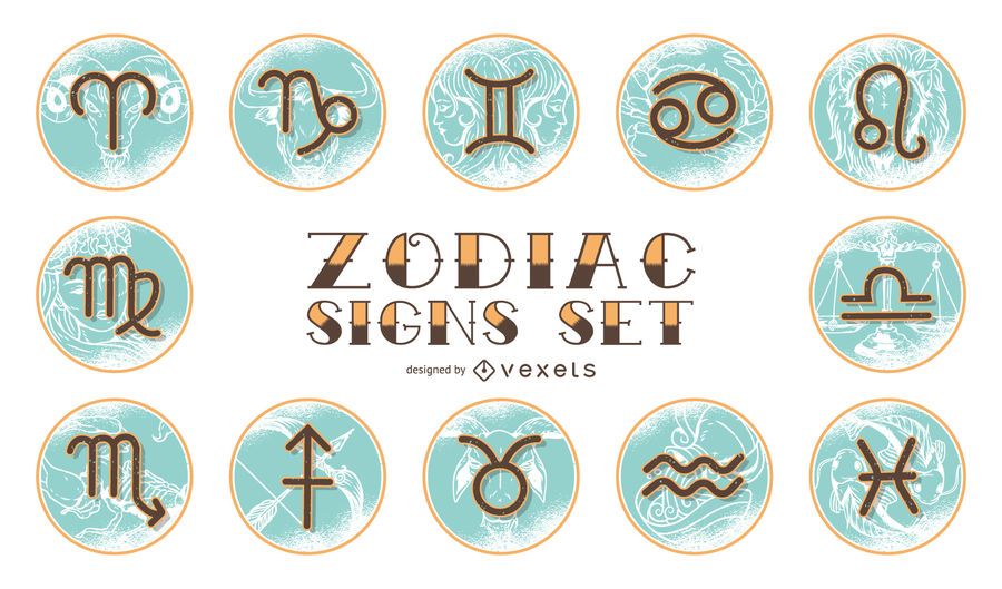 Vintage Horoscope Zodiac Set Vintage Horoscope Zodiac Set